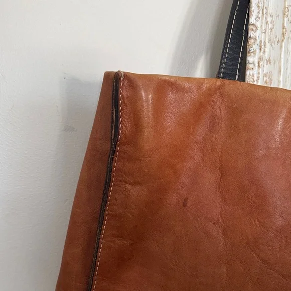 Patricia Nash Brown and Black Leather Tote - Picture 6 of 13